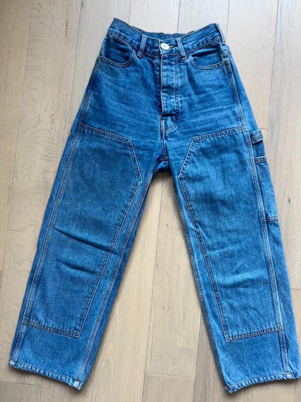 Jesse Kamm Patchfront Handy Pants Cowboy Blue Size 0